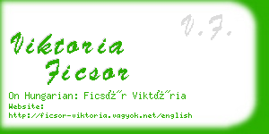 viktoria ficsor business card